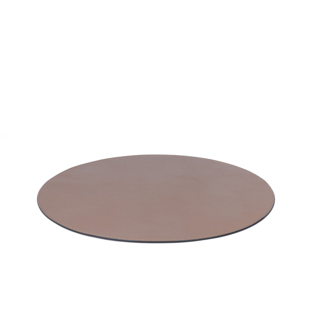 Jogo Americano Redondo ALUREA  Saffiano Mel/OffWhite