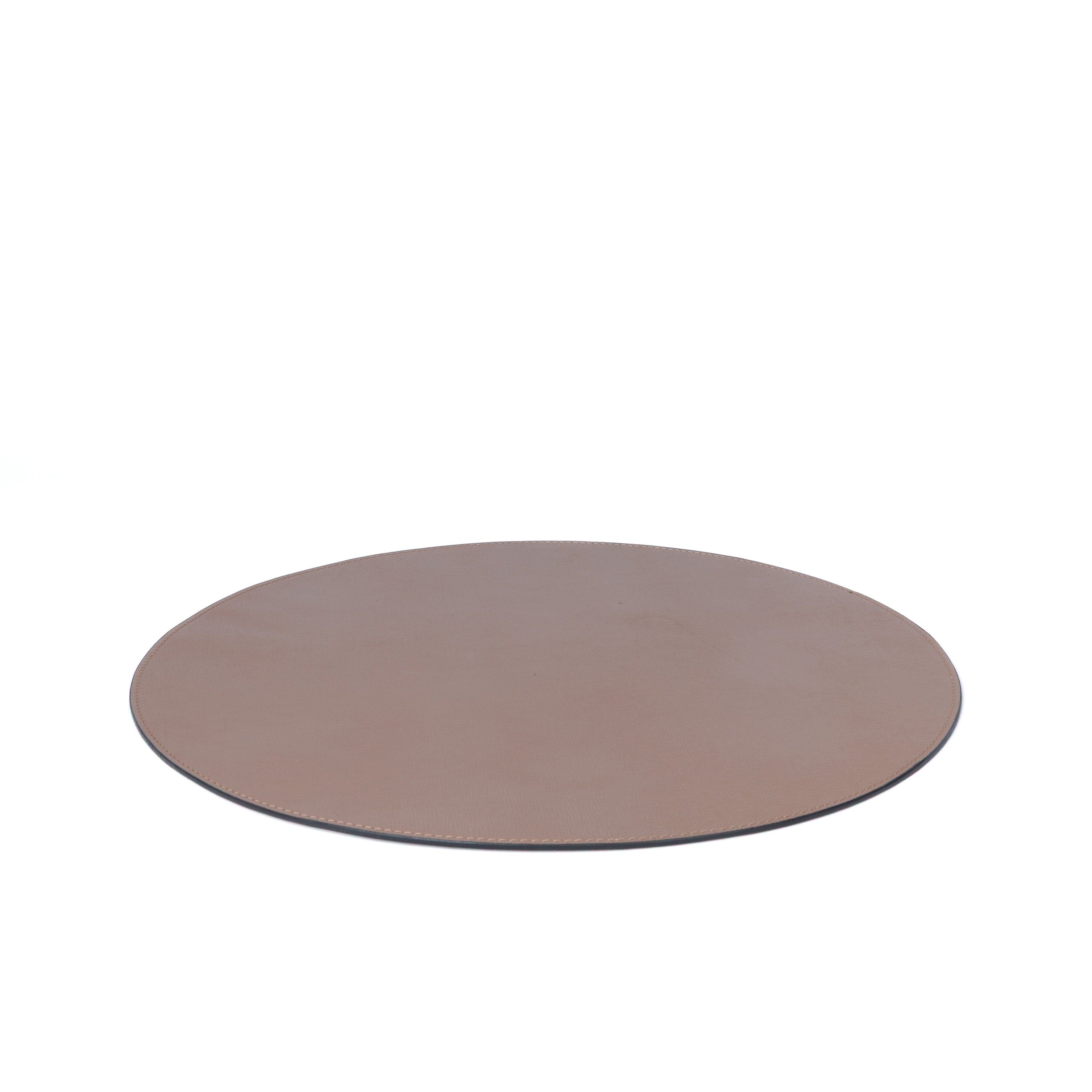 Jogo Americano Redondo ALUREA  Saffiano Mel/OffWhite