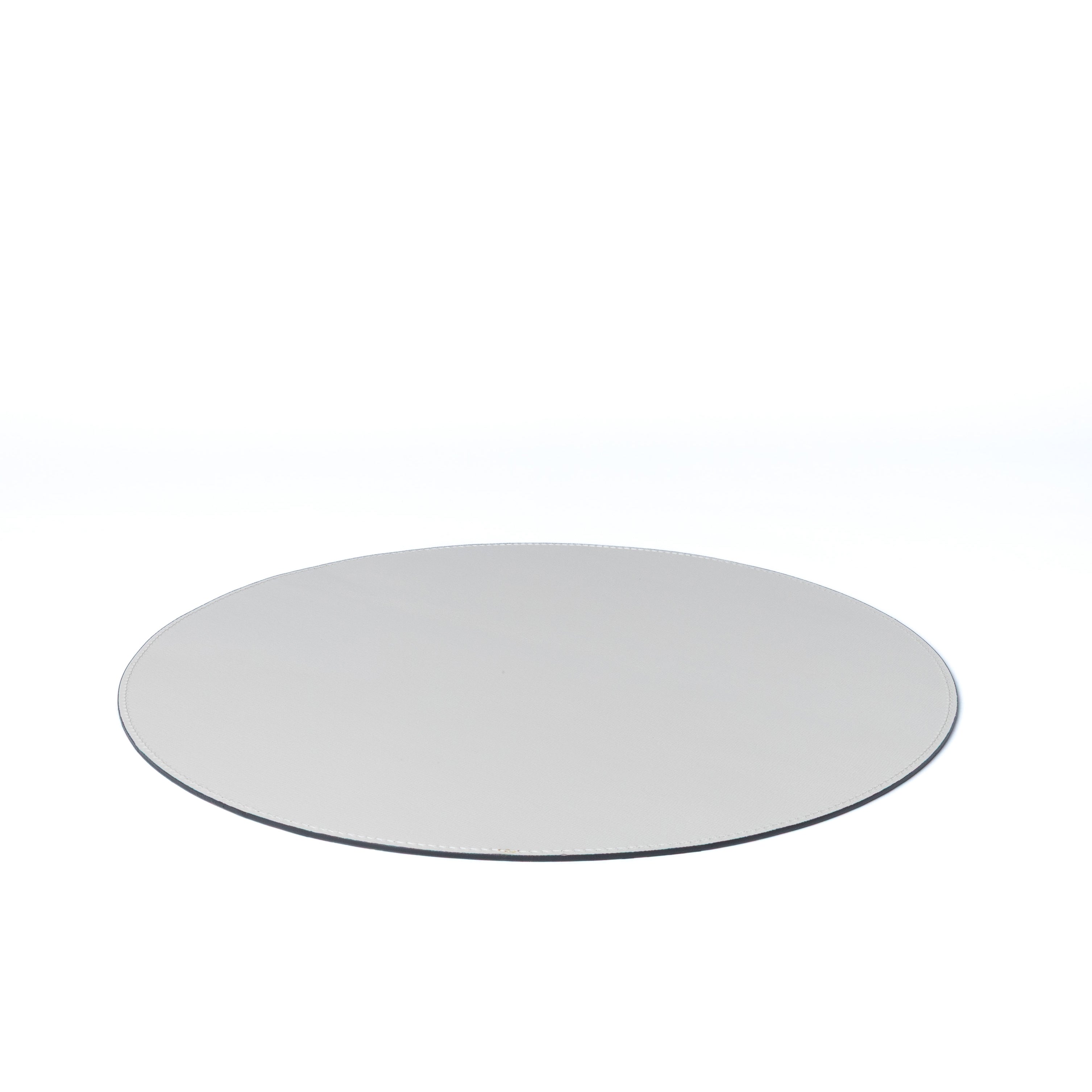 Jogo Americano Redondo ALUREA  Saffiano Mel/OffWhite