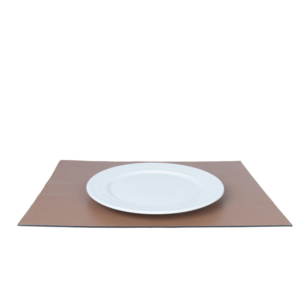 Jogo Americano Retangular ALUREA  Saffiano Off-White/Mel