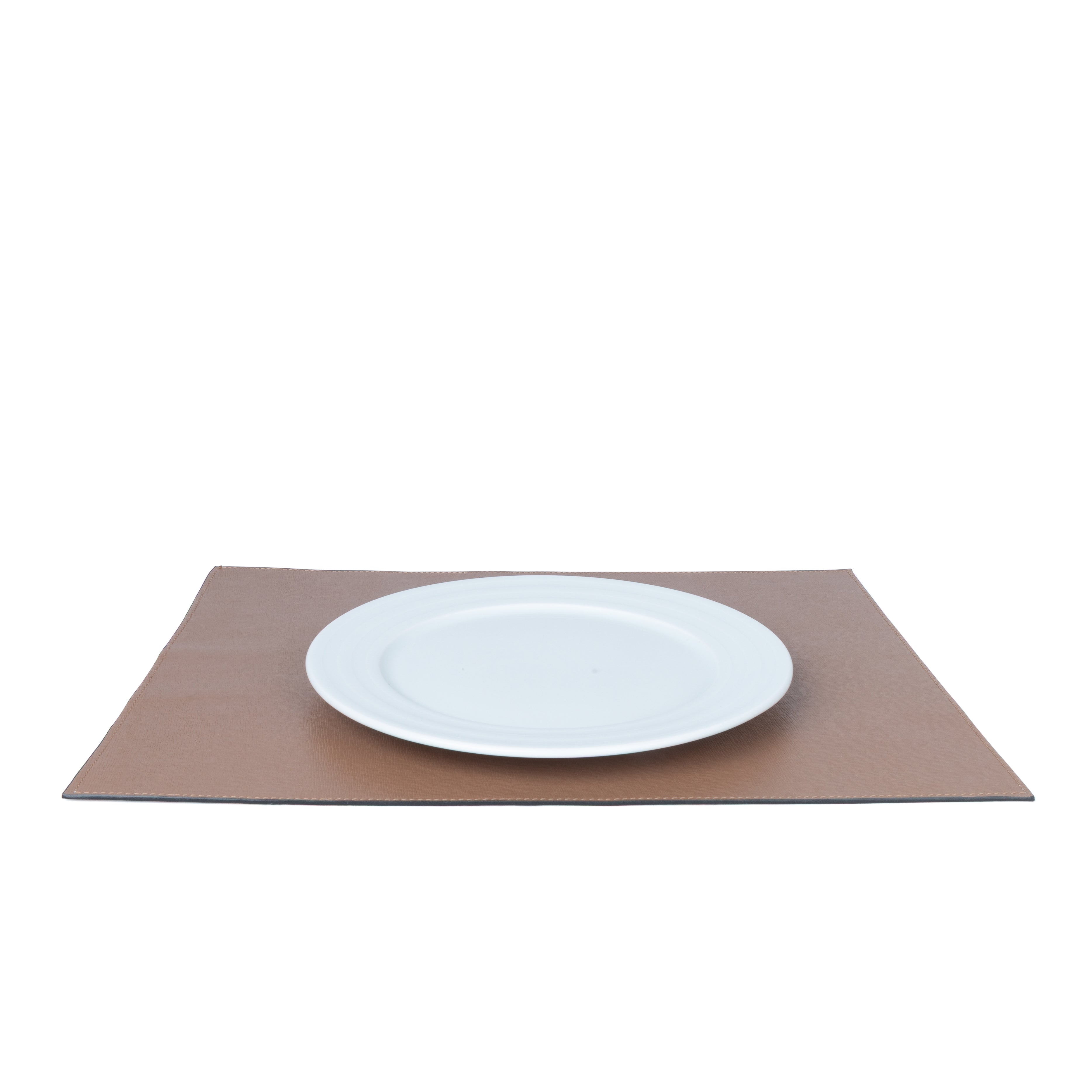 Jogo Americano Retangular ALUREA  Saffiano Off-White/Mel