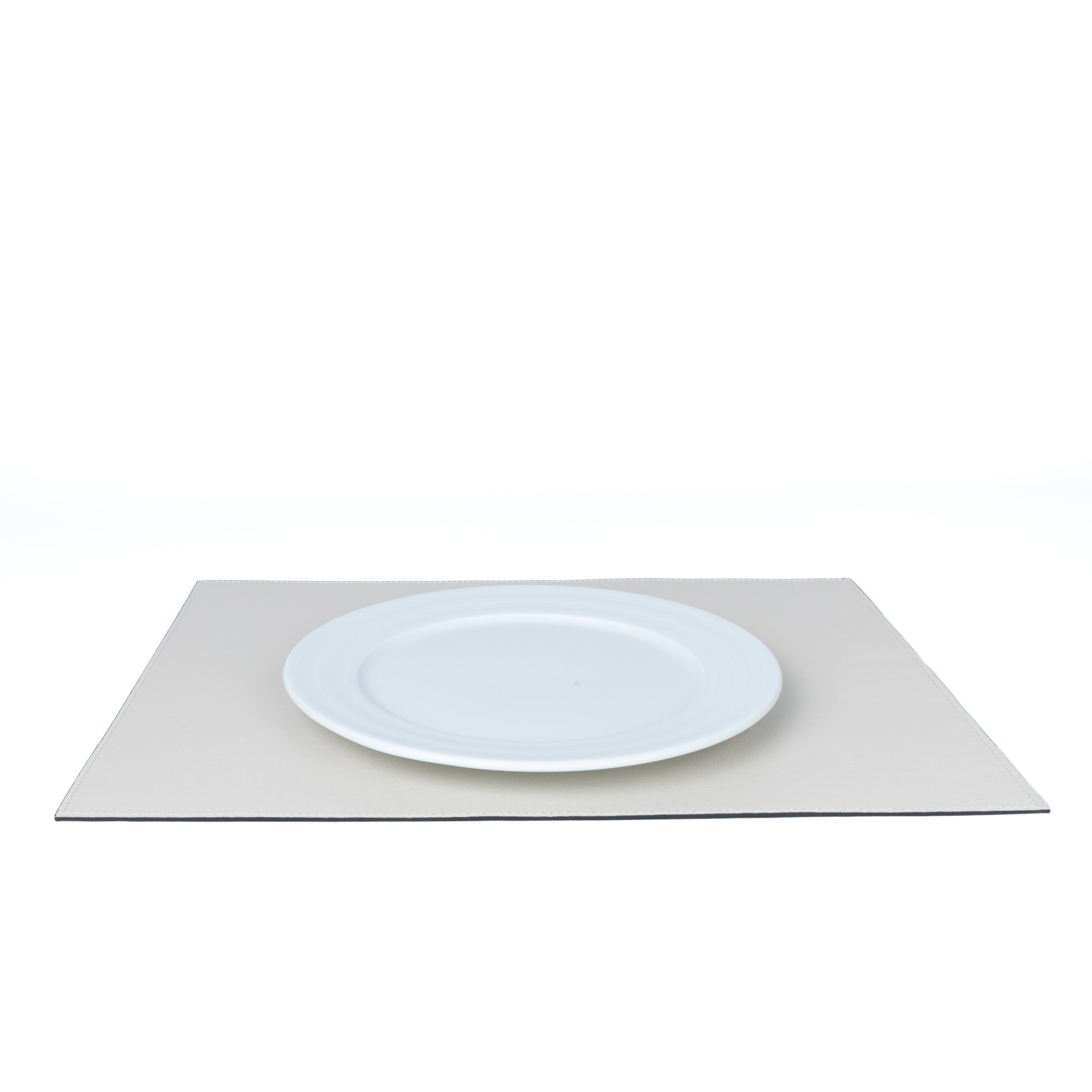 Jogo Americano Retangular ALUREA  Saffiano Off-White/Mel