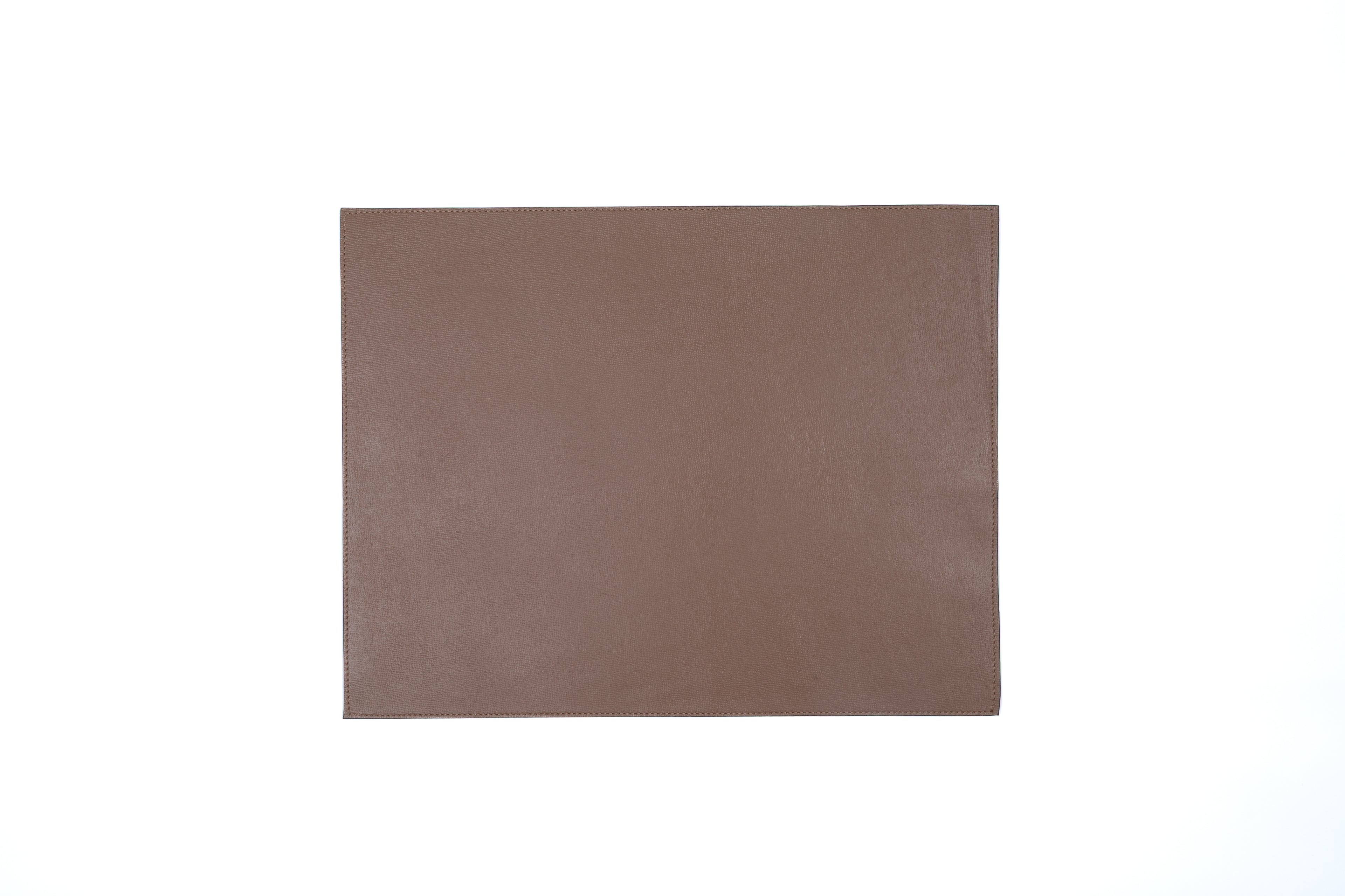 Jogo Americano Retangular ALUREA  Saffiano Off-White/Mel