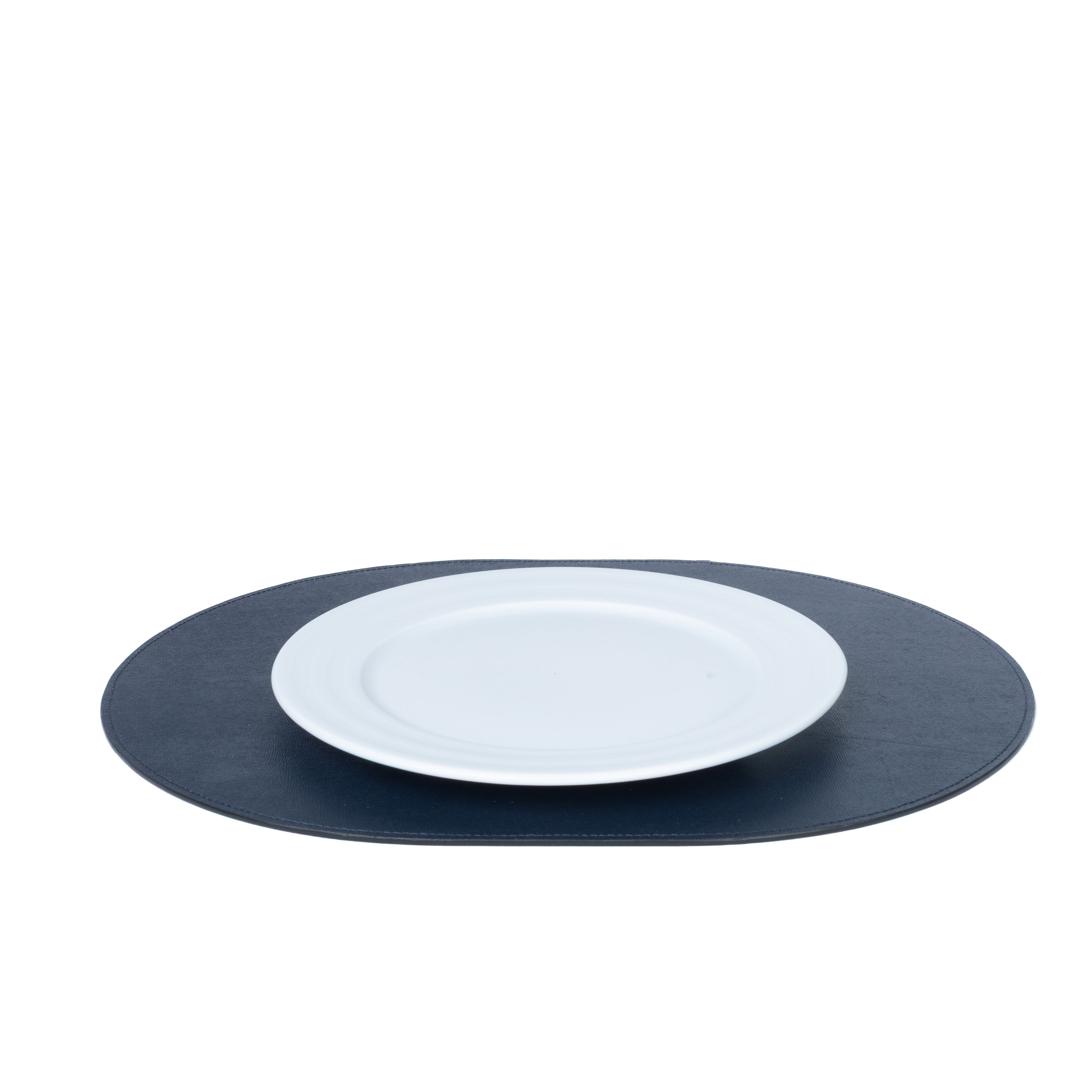 Jogo Americano Oval ALUREA Saffiano Topázio/Marinho