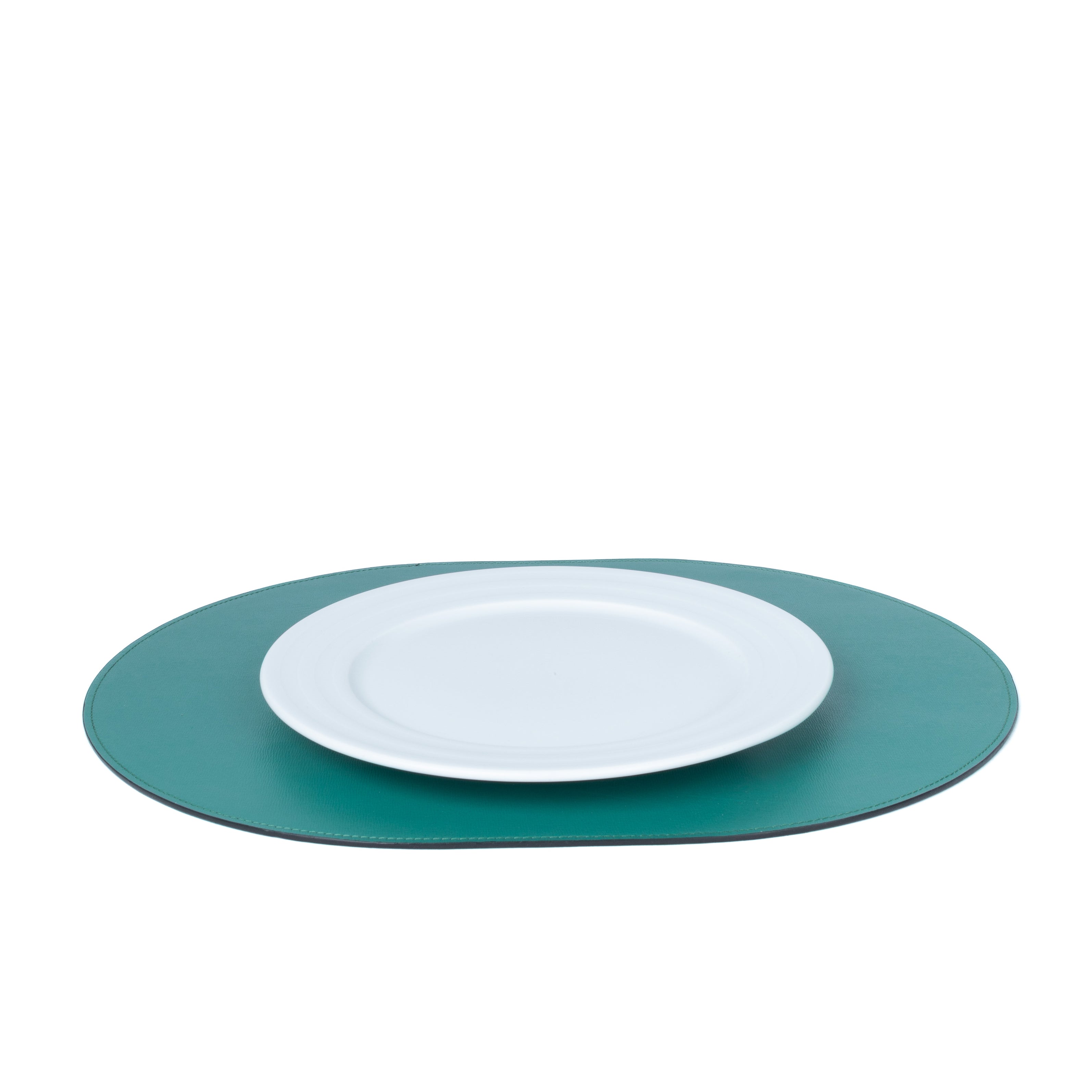 Jogo Americano Oval ALUREA Saffiano Topázio/Marinho