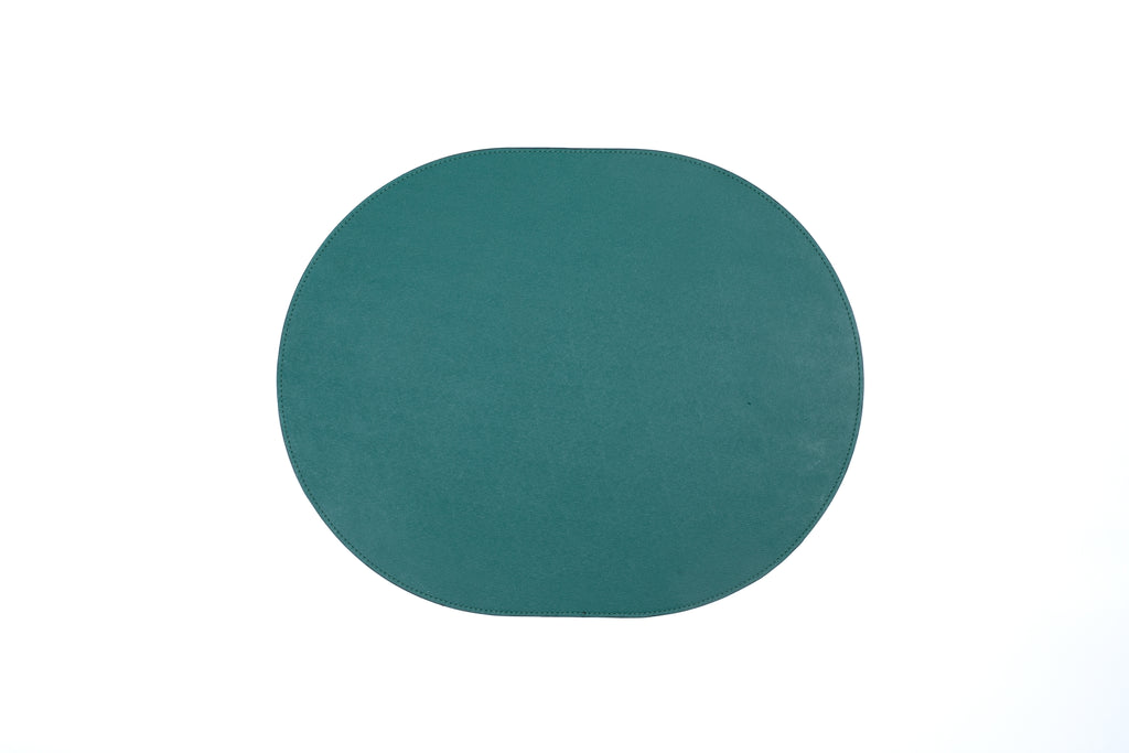 Jogo Americano Oval ALUREA Saffiano Topázio/Marinho