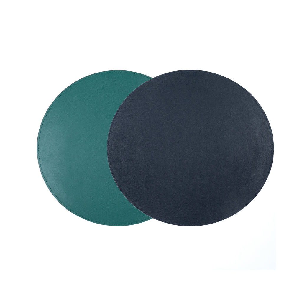 Jogo Americano Redondo ALUREA  Saffiano Topázio/Marinho